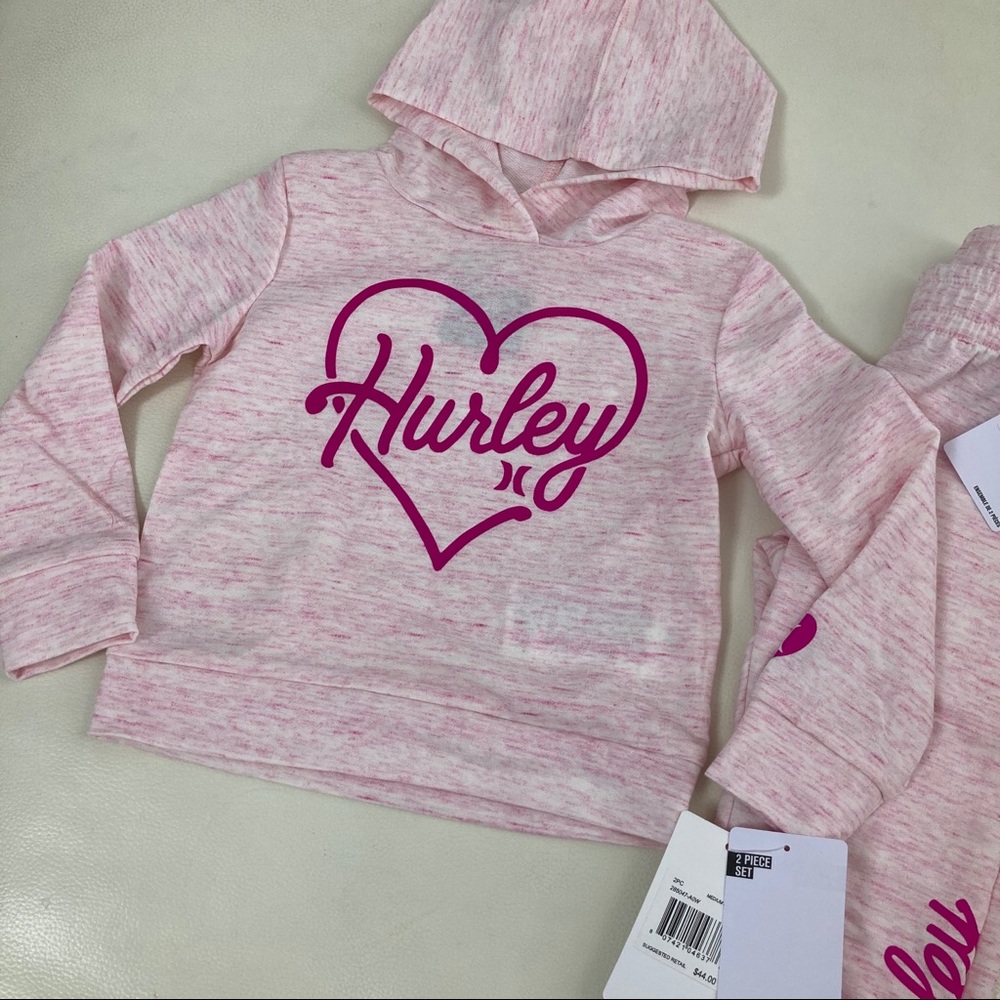 Hurley pink 💖 long sleeve active pants set 2301 - Picture 3 of 7